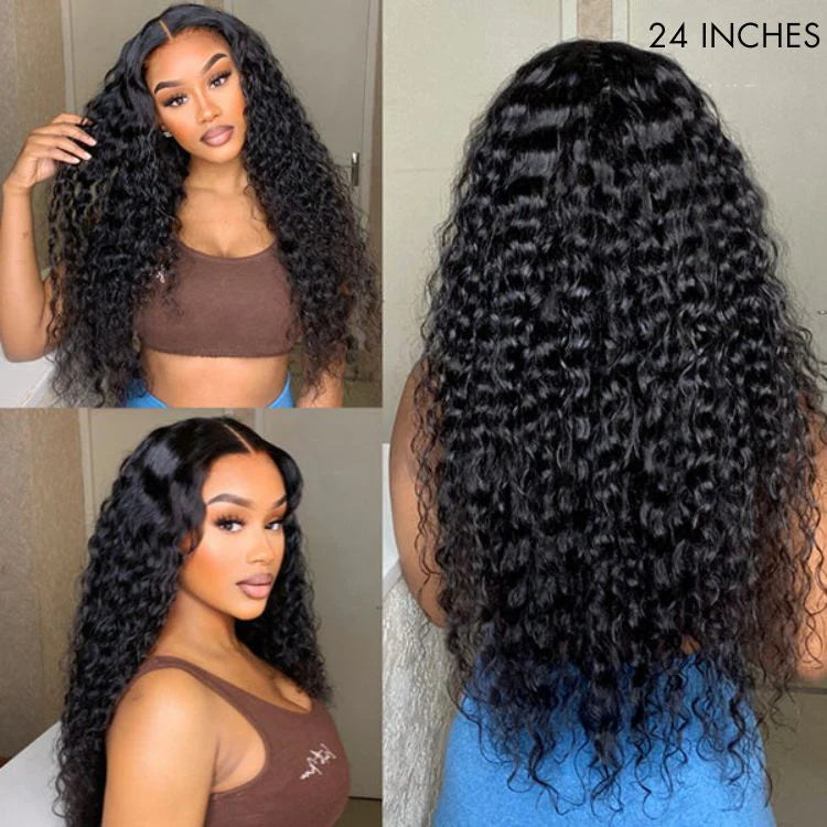 Bleached Knots Wear Go Wig | HD Glueless Water Wave 5x5 Lace Closure Wig 180% Density