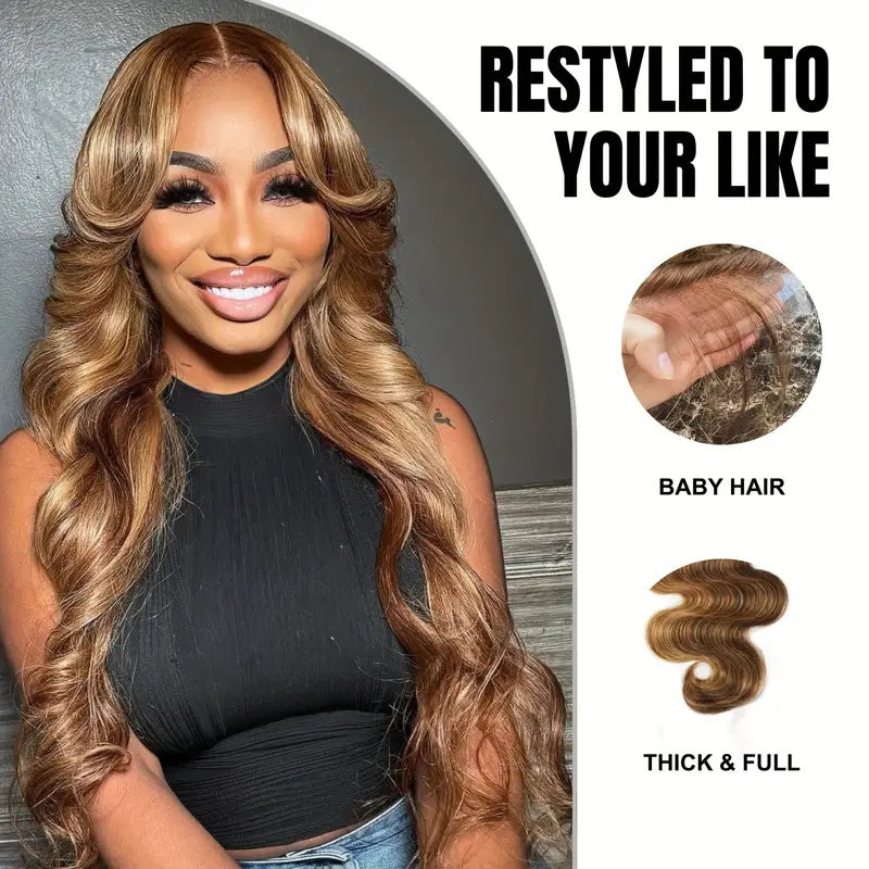 Overnight Shipping Honey Blonde Body Wave Allove Human Hair Extensions Next Day Delivery 3 Bundles With 4*4 Lace Closure
