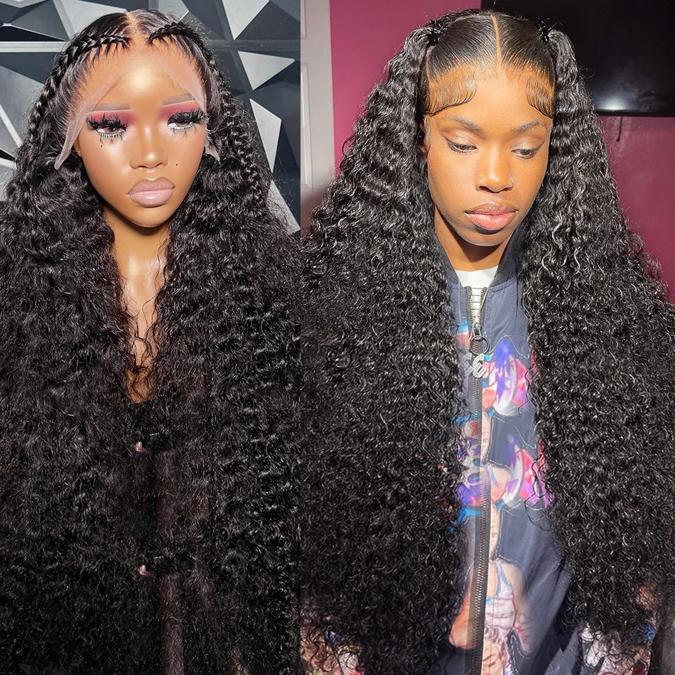 360 Transparent Lace Frontal Human Hair Wigs Brazilian Deep Wave Human Hair Wigs For Black Women