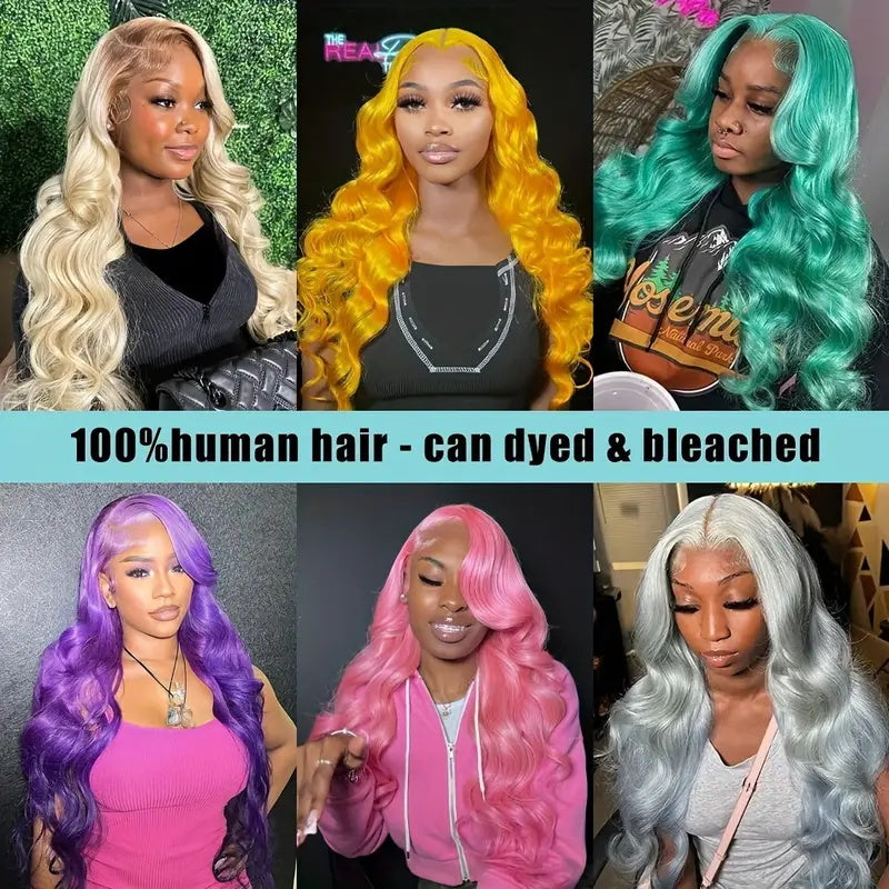 Allove Hair 613 Blonde Color Straight/Body Wave 4x4 Transparent Lace Closure Human Hair