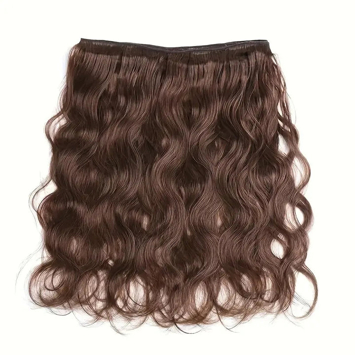 Allove Hair 4# Brown Brazilian Body Wave Human Hair 3 Bundle Deals Hair Extensions