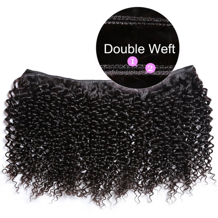 Allove Hair Indian Kinky Curly 3 Bundles Virgin Human Hair