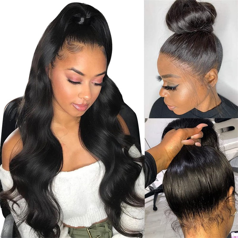 Body Wave 3 Bundles  with  360 Lace Closure Virgin Human Hair