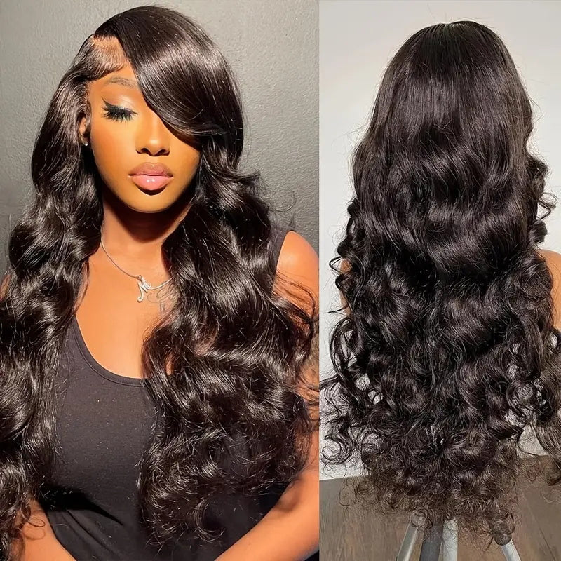 Allove Hair C-Shape Wear & Go HD Glueless 6x6 Lace Closure Body Wave Wigs