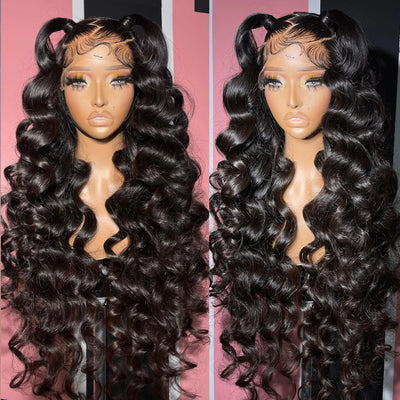 Undetectable 13x4 Loose Deep Wave Lace Frontal Wig with Pre-Plucked Hairline