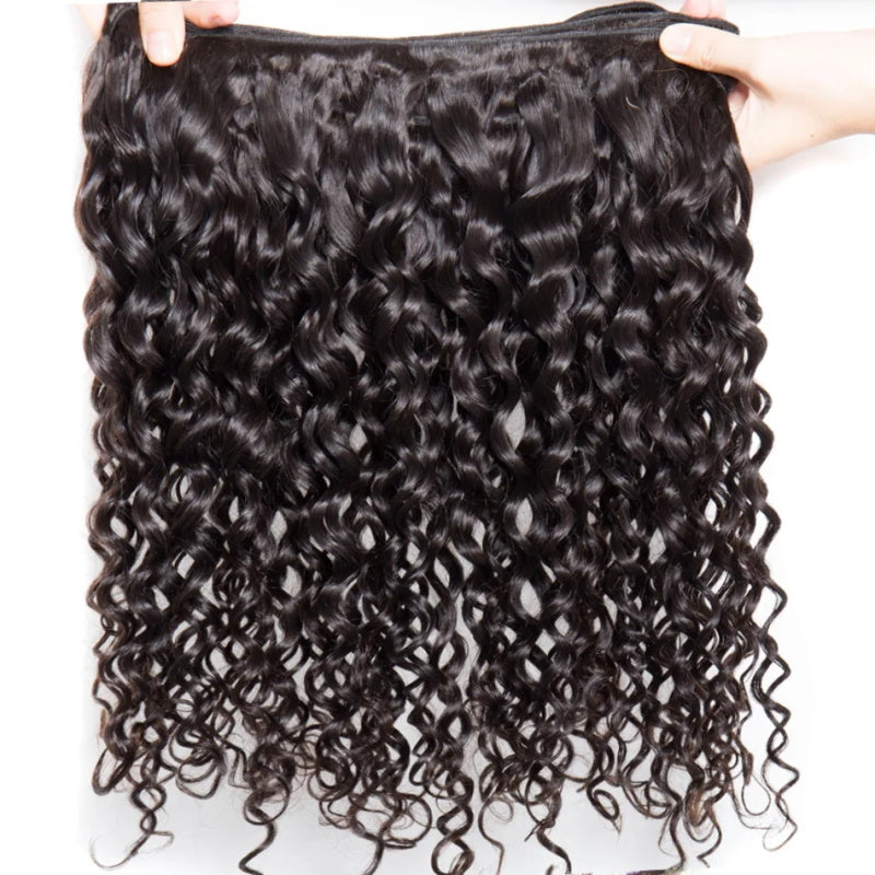 Allove Hair Indian Water Wave 3 Bundles Virgin Human Hair