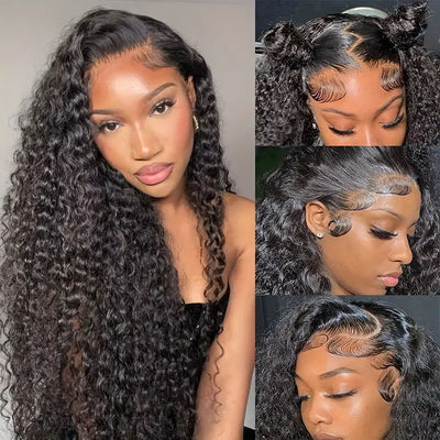 6x6 HD Lace Closure Deep Wave Human Hair Wigs Brazilian Human Hair Wigs For Black Women