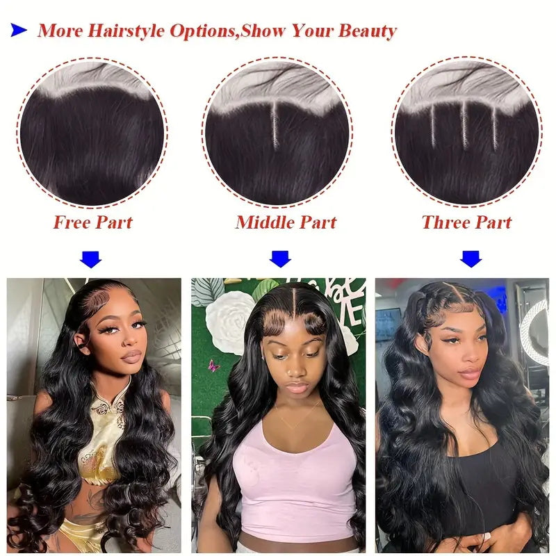 Brazilian Body Wave 4 Bundles with Ear to Ear Lace Frontal Closure