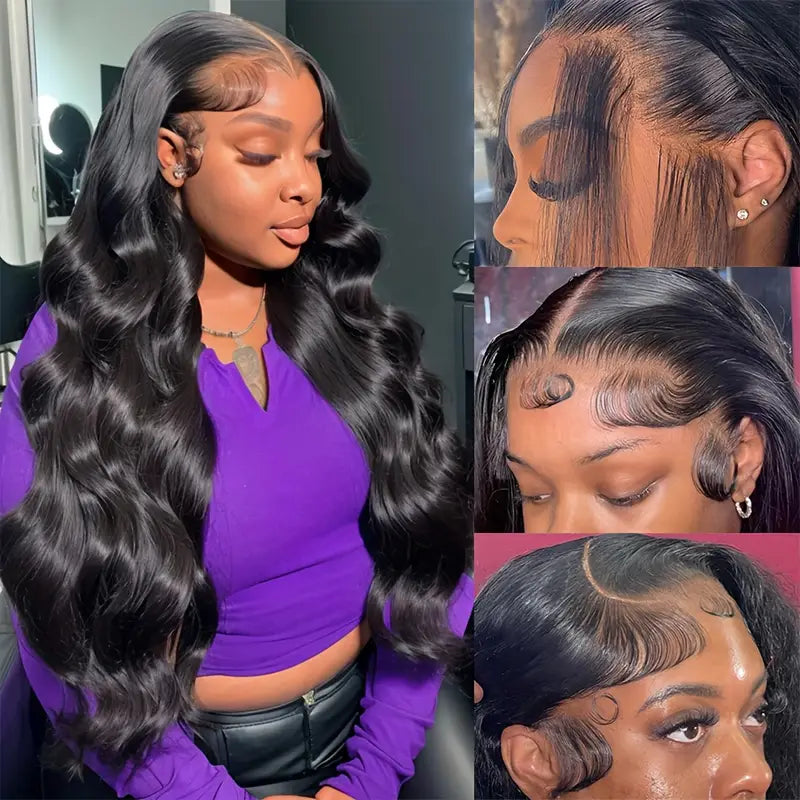 32 Inch 13x6 Lace Front Wigs Human Hair 180 Density Body Wave HD Lace Wigs for Women 100% Real Glueless Wigs - AlloveHair