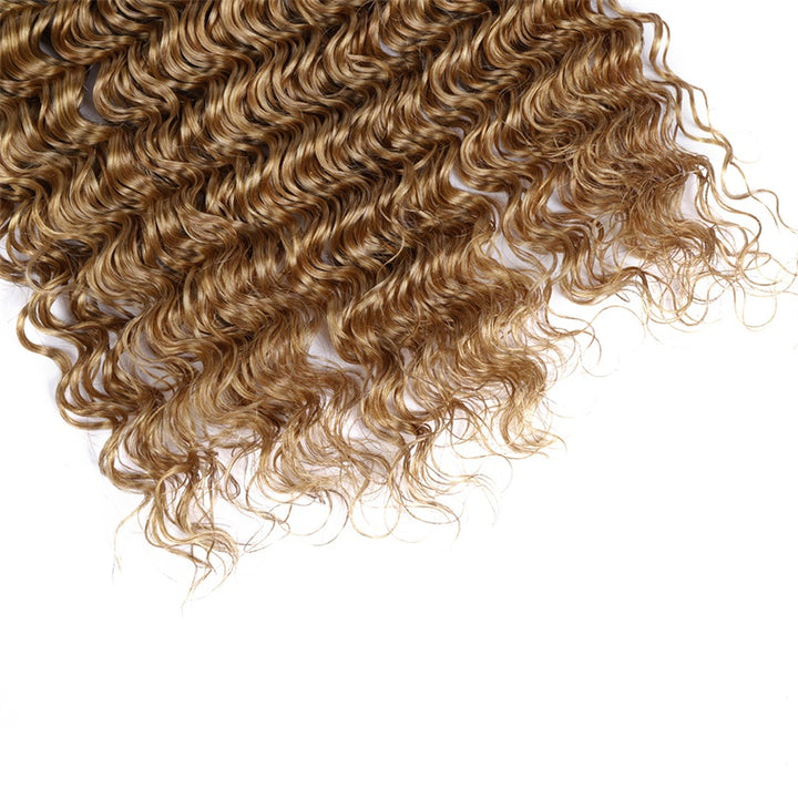 Allove Hair 3Pcs 1B/27# Ombre Deep Wave Human Hair Bundles For Woman