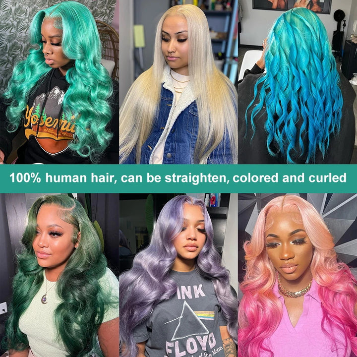 HD Lace 613 Blonde Glueless 13x4x1 Lace Front Wigs Pre Plucked Body Wave Human Hair