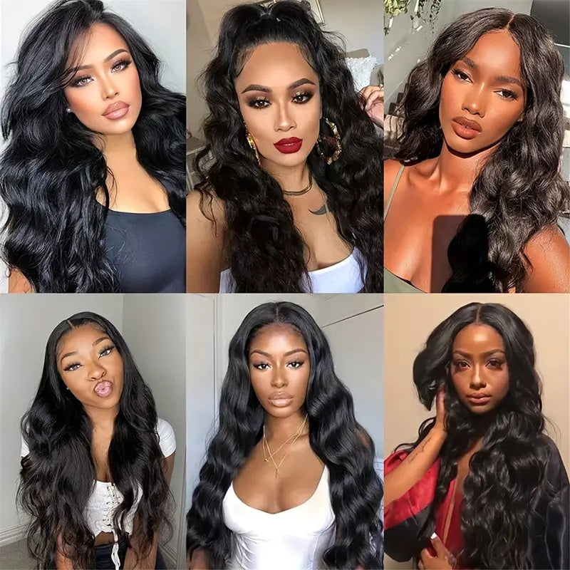 Allove Hair 38'' Long Body Wave Human Hair Weave Bundles Double Wefts