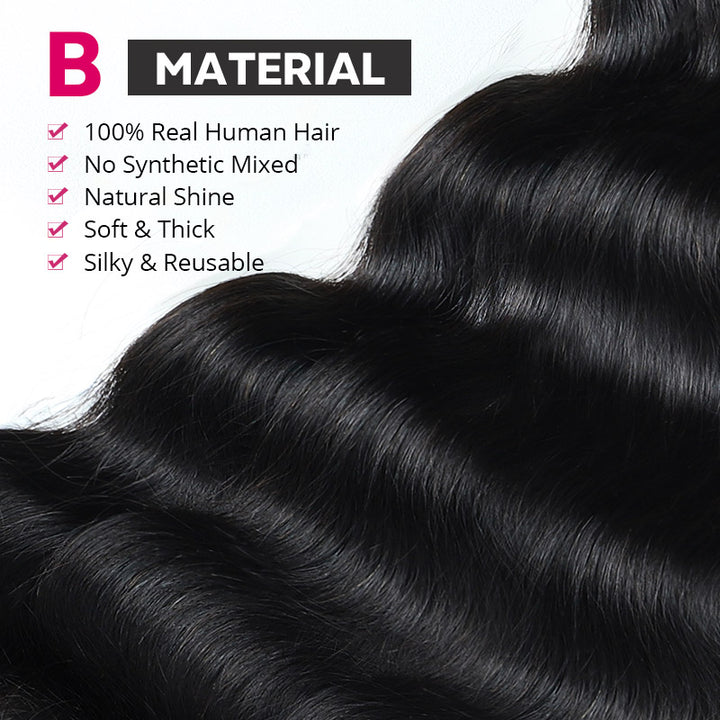 Allove 15A Raw Brazilian Body Wave Hair 3 Bundles With 2x6 Lace Closure Human Hair Bundles With Closure