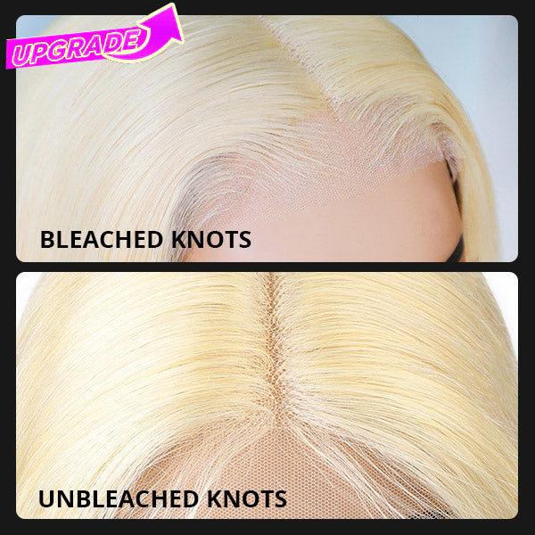 Bleached Knots Wear Go Wig | #613 Blonde 13*4 Straight Hair Lace Front Short Bob Wigs