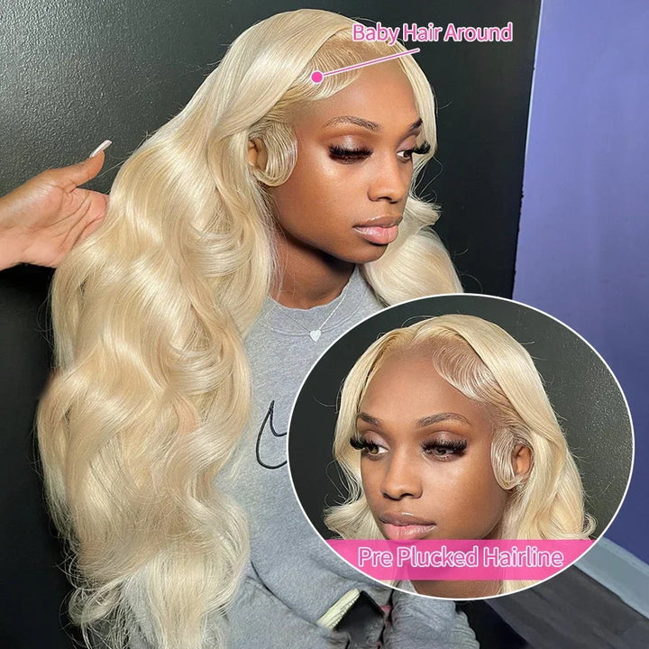 Glueless Wear & Go 613 Blonde Body Wave 13*4 Transparent HD Lace Front Wig