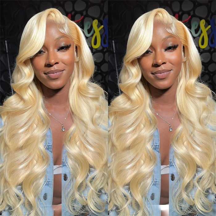Bleached Knots Wear Go Wig | 613 Blonde Body Wave 13x4 HD Transparent Lace Front Wig