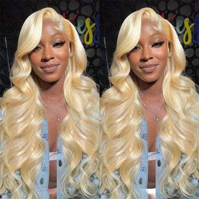 613 Blonde Body Wave 13x4 HD Transparent Lace Front Wig Pre Plucked PPB Glueless Wear & Go Wig