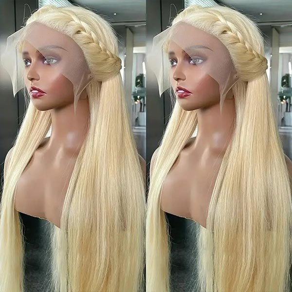 613 Blonde Color 13X6 Lace Front Human Hair Wig  HD Transparent Lace Wigs Brazilian Straight Lace Front Wigs