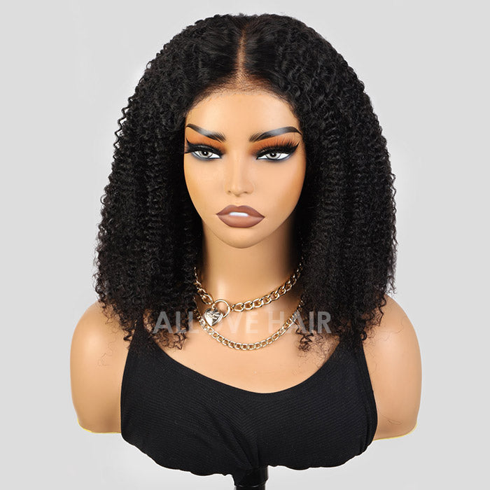 Bleached Knots Wear Go Wig | 5x5 Kinky Curly HD Lace Wigs PPB Short Curly Bob Wigs