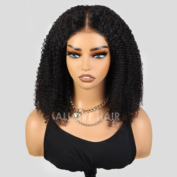 5x5 Kinky Curly HD Lace Wigs Wear And Go PPB Short Curly Bob Wigs