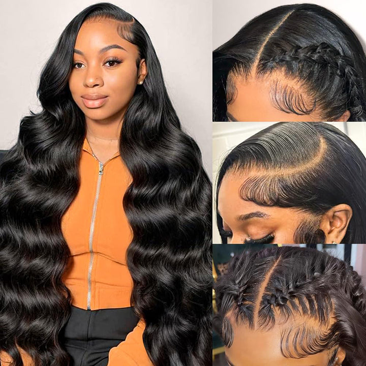 30 32 40 Inch Body Wave 5x5 13x4 HD Lace Front Wigs Human Hair Pre Plucked Pre Bleached Knots Glueless Wigs