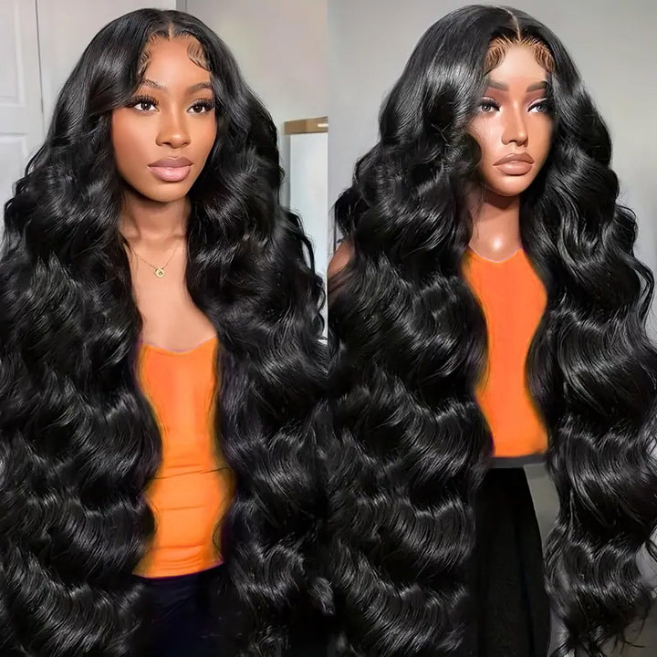 200% Density Body Wave 5x5 HD Lace Wig | Brazilian Human Hair | Bleached Knots | No Glue Needed - AlloveHair