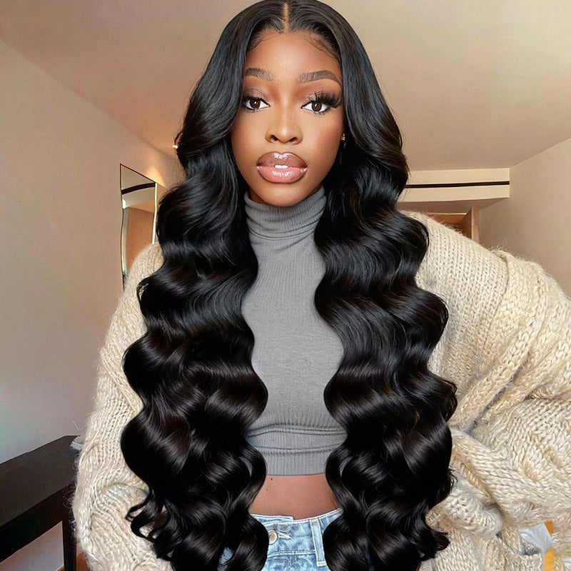 Allove 15A Body Wave Hair Bundles with Closure Brazilian Human Hair 3 Bundles with 4x4 Lace Closure Long Lasting