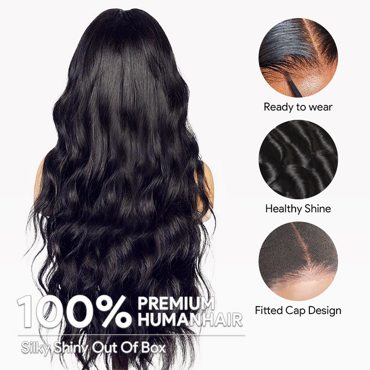 30 32 40 Inch Body Wave 5x5 13x4 HD Lace Front Wigs Human Hair Pre Plucked Pre Bleached Knots Glueless Wigs