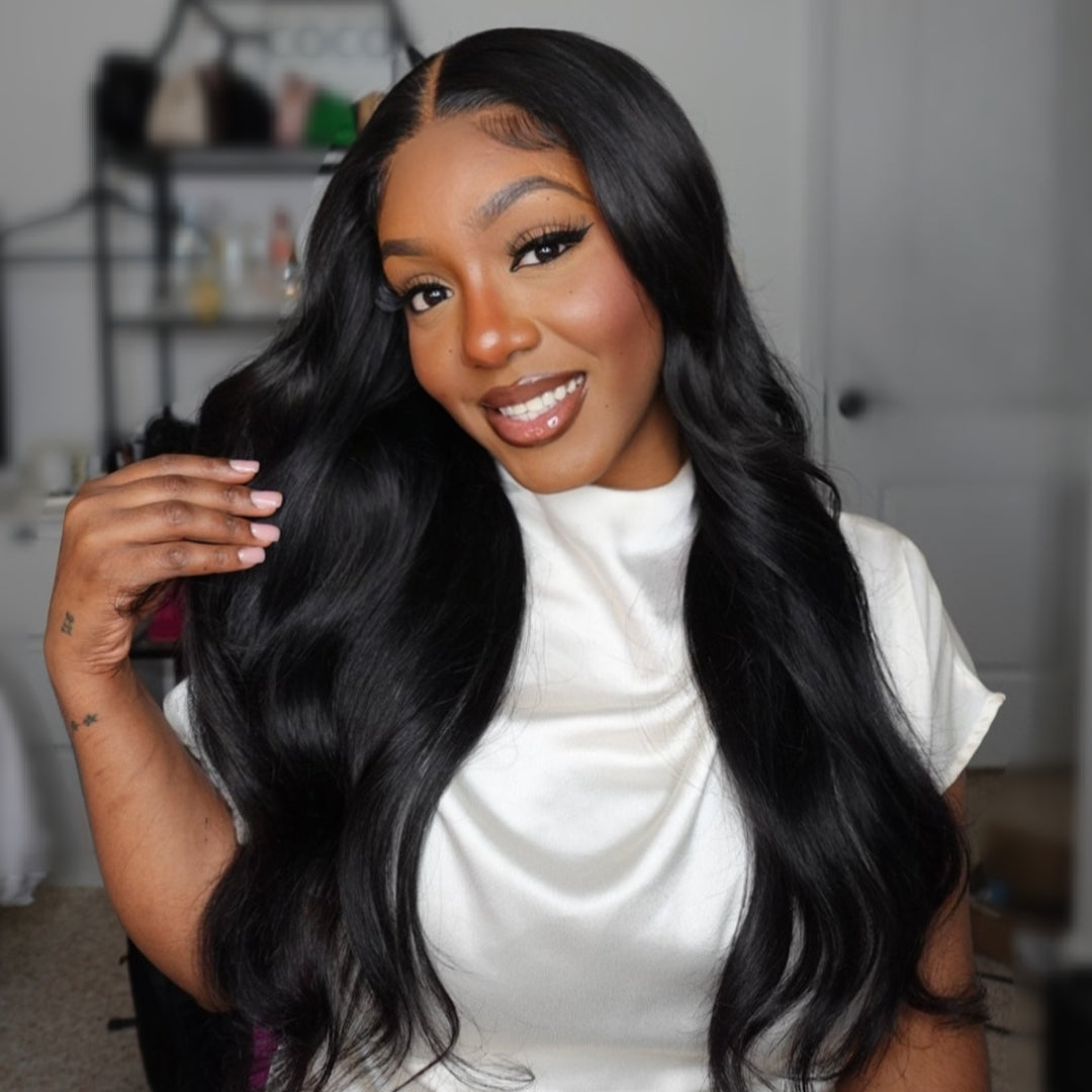 4x4 Body Wave Human Hair Glueless HD Lace Front Wigs