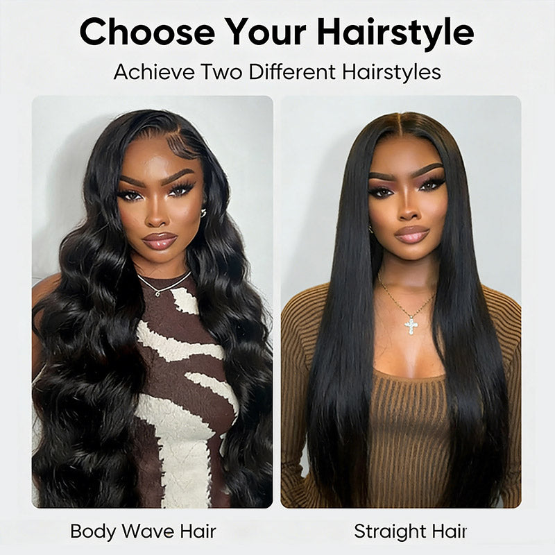 30 Inch Buss Down Wig Body Wave 5x5 Closure Wigs Human Hair 200% Density Real Glueless Wigs