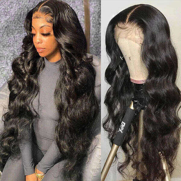 (Super Sale ) 13x4 HD Lace Frontal Wigs Pre-Plucked & Bleached Wear Go Glueless Human Hair Wig