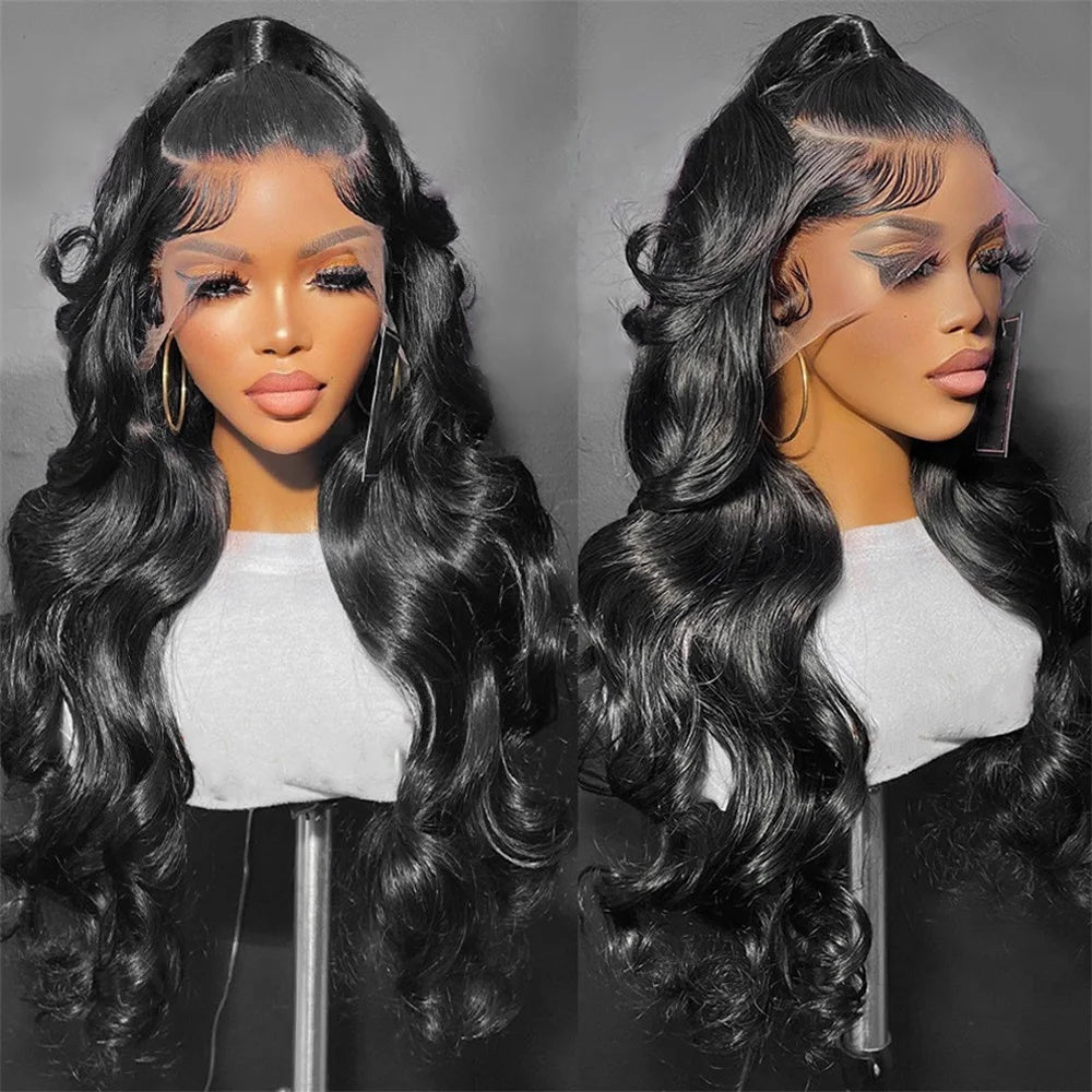 360 Lace Frontal Body Wave Wig 100% Virgin Human Hair Wigs with Pre Plucked