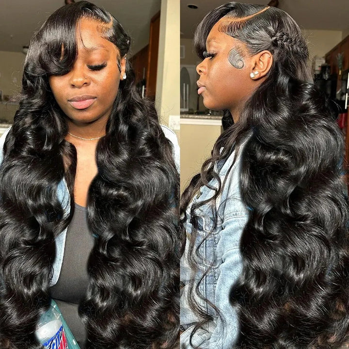 Long 40Inch Wear And Go Glueless Wigs HD 13x4 Lace Front Body Wave Human Hair Wig No Glue