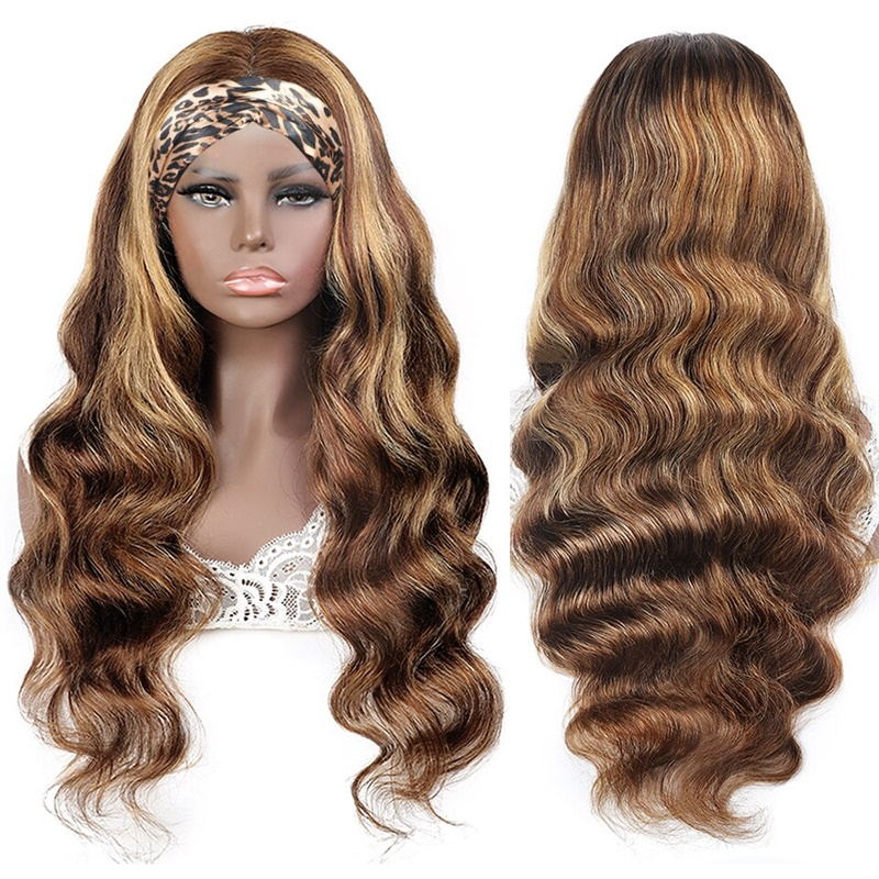 band Body Wave Human Hair Non Lace Wig