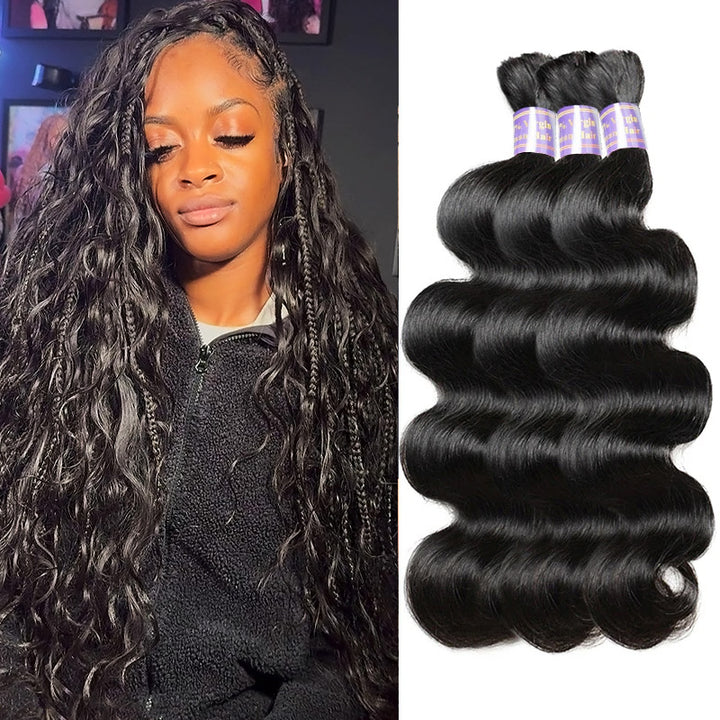 Allove Hair Body Wave Bulk Human Hair For Braiding No Weft Hair Bundles For Braids - AlloveHair