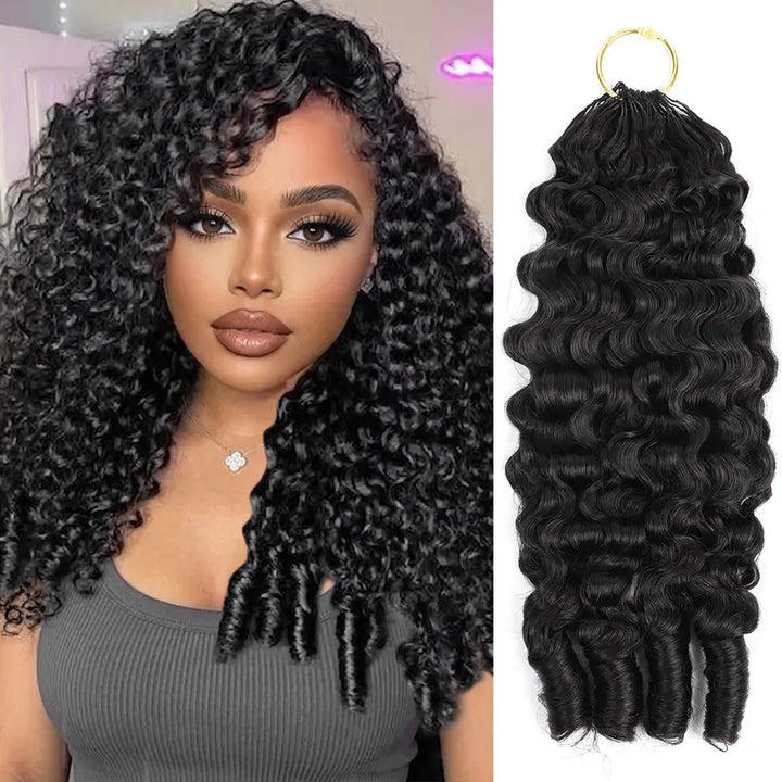 Burmese Curly Crochet Human Hair For Mircale Knots 50G/Bundle Feather Human Hair For Boho Braids - AlloveHair