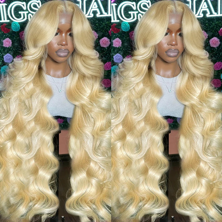 [Allove Bogo Free] 613 Blonde Straight 13x6 Lace Front Human Hair Wigs For Women Glueless Body Wave Wig Pre Plucked