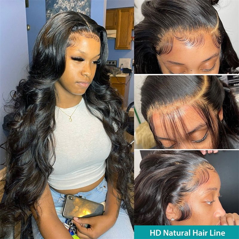 Allove HD Lace Wig 30 inch Body Wave Human Hair Wear and Go Wigs For Women
