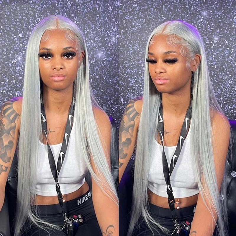 Honey Blonde Ombre Hair 5*5 HD Transparent Lace Closure Straight Human Hair Wigs