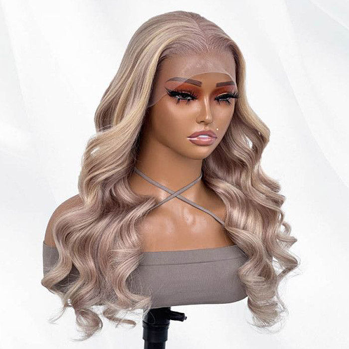 #P10/613 Highlight Blonde 13*4 Hd Lace Front Wig Body Wave Hair 13x6 Wear & Go Glueless Wigs