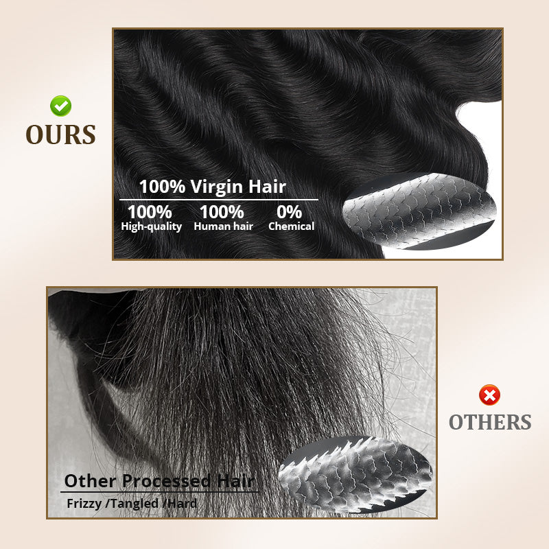 [New Trend] 1B/4 Brown Bundles Body Wave Peekaboo Highlight Style 100% Brazilian Virgin Human Hair - AlloveHair