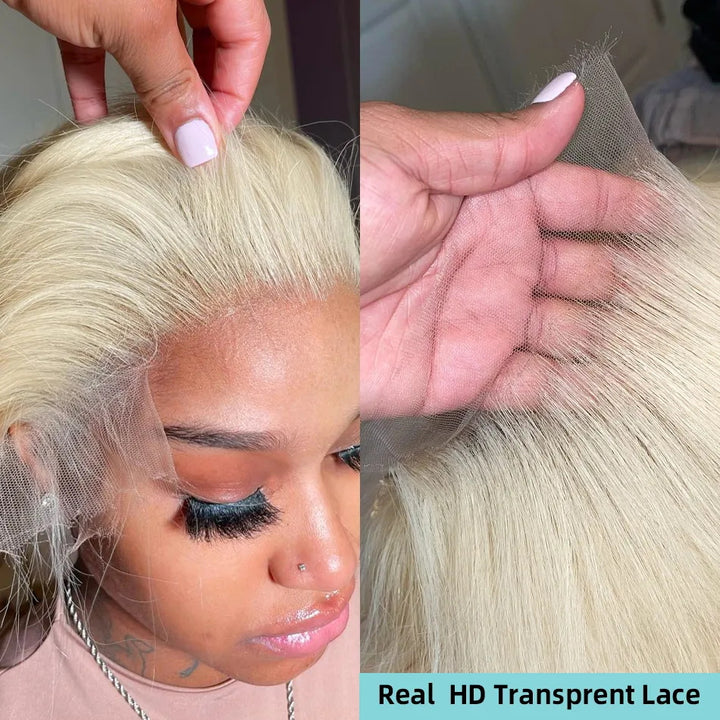 Windows-Peak-Wig|13*4 HD 613 Blonde Straight Wigs Ready To Wear Human Hair Wigs