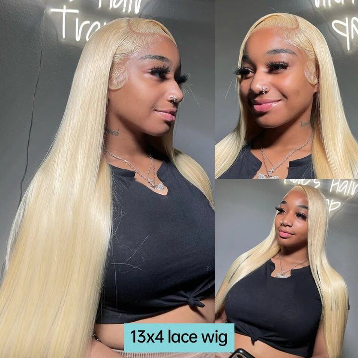 Windows-Peak-Wig|13*4 HD 613 Blonde Straight Wigs Ready To Wear Human Hair Wigs
