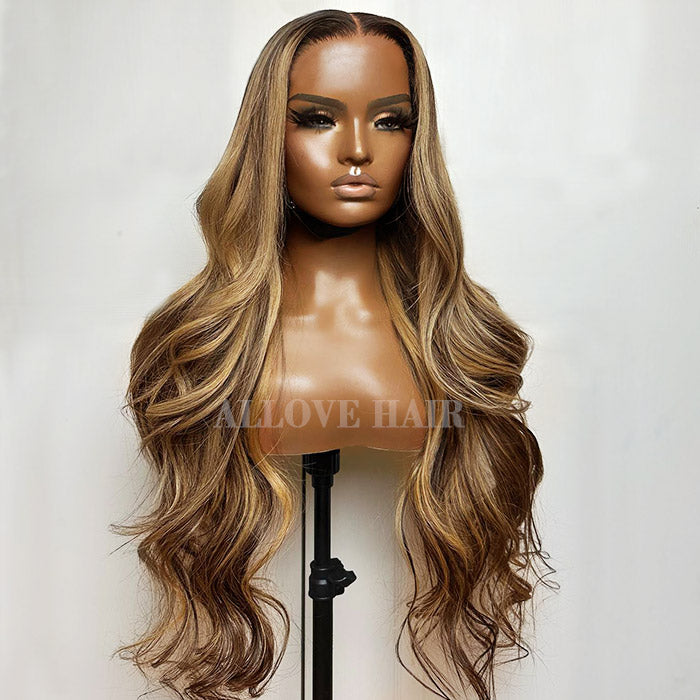 Bleached Knots Wear Go Wig | 13*4 Highlight Body Wave Glueless HD Lace Front Wigs