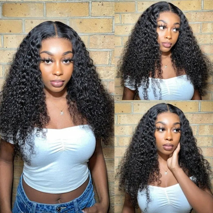 [50% OFF - No Code Needed] 24'' = $99.99 Pre Cut Lace & Pre Plucked & Bleached Knots Ready To Wear 5x5 Lace Closure Wigs 180% Density - AlloveHair