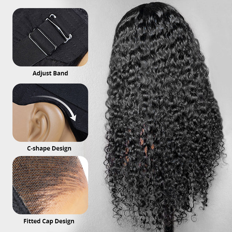 Allove Hair PartingMax Glueless Wig Kinky Curly 7x6 HD Lace Closure Wig With Pre-Plucked Edges