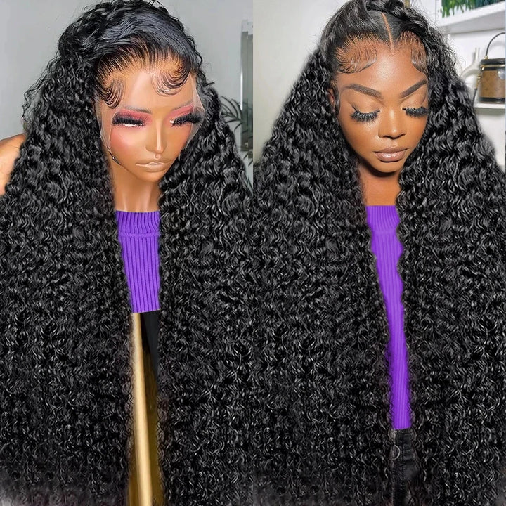 Allove 38Inch 13x4 Curly Hair HD Lace Front Glueless Wig
