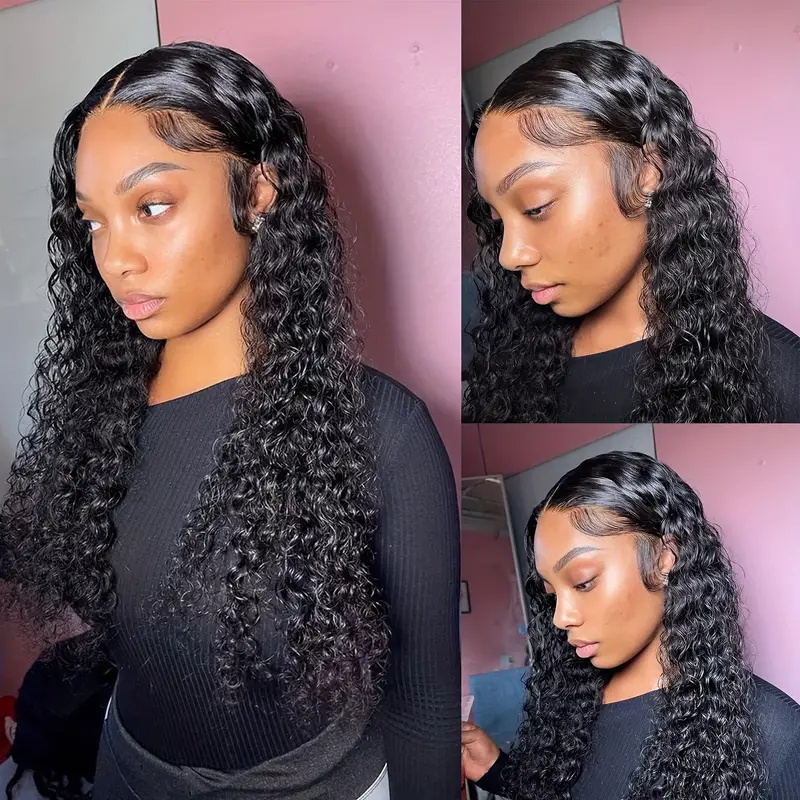 Allove Hair C-Shape Wear & Go 6x6 HD Lace Closure Curly Wig 180% Destiny