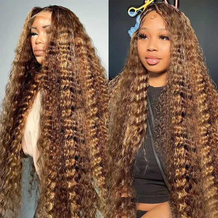 [Allove Bogo Free] 4/27 Highlight Wig 30 Inch Colored Glueless 13x4 HD Lace Frontal Wig For Women 180% Density