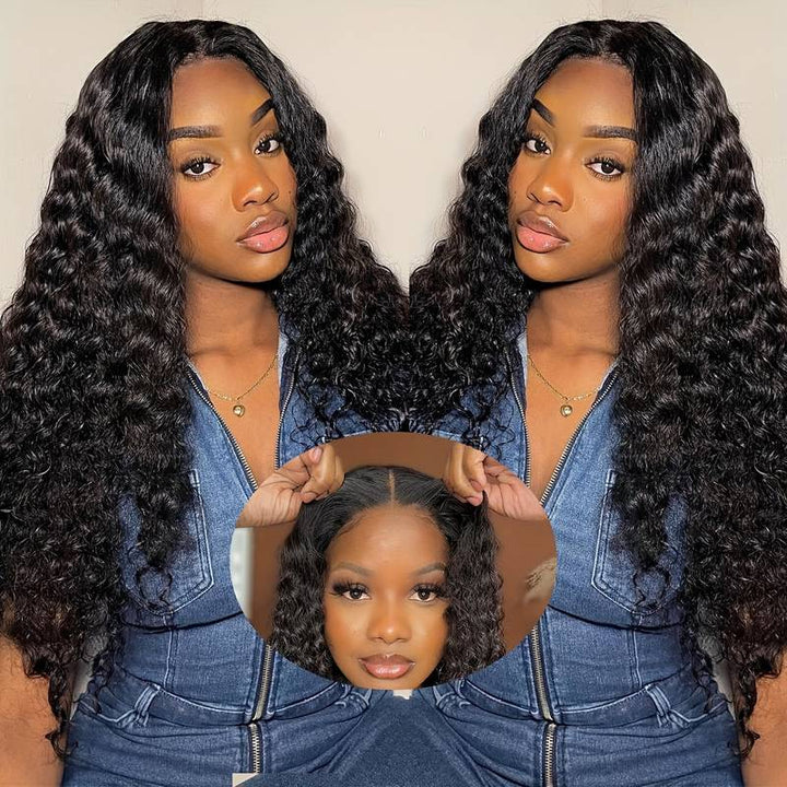 Allove Hair 30inch Long 13x4 HD Lace Frontal Wigs Pre-plucked Natural Hairline 5x5 Wear to Go Human Hair Wigs